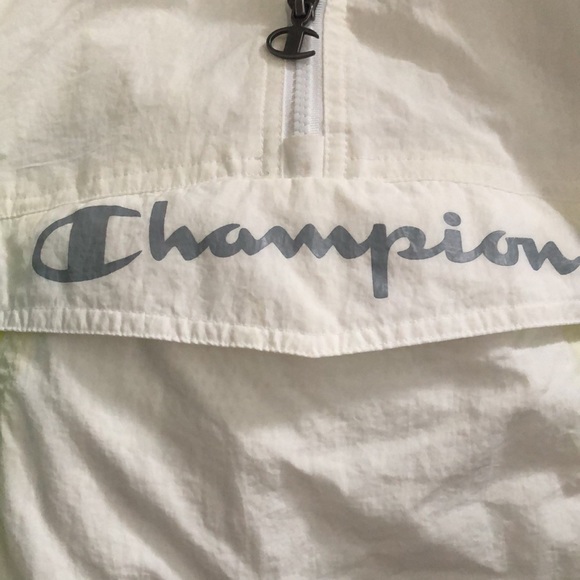 Champion Short Sleeve Quarter Zip Windbreaker Hoodie - Picture 7 of 8